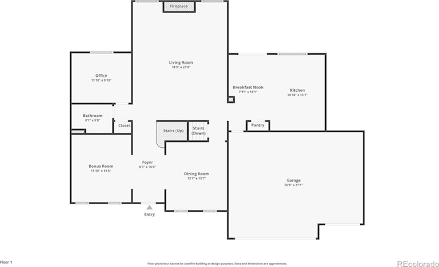 19653 E Ida Dr, Aurora, CO 80015 - view of property floor plan
