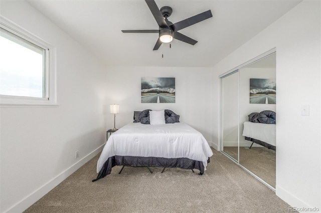 2232 Coronado Pkwy Unit B, Denver, CO 80229 - carpeted bedroom with a closet and a ceiling fan