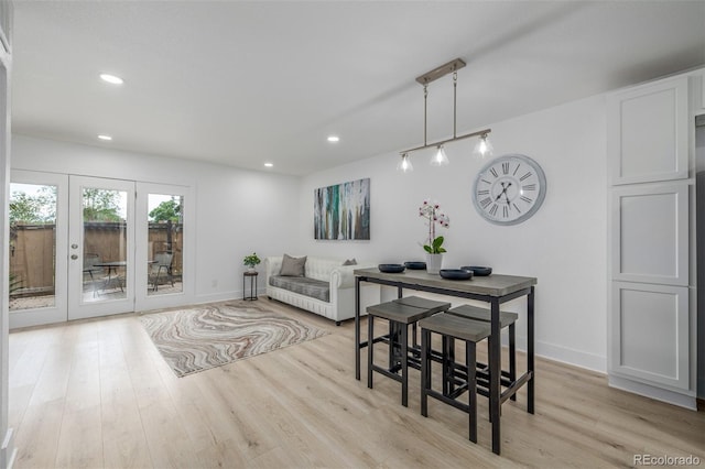 2232 Coronado Pkwy Unit B, Denver, CO 80229 - dining space featuring recessed lighting, light wood-style flooring, and french doors