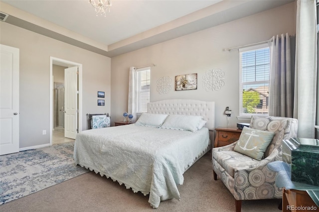 view of carpeted bedroom