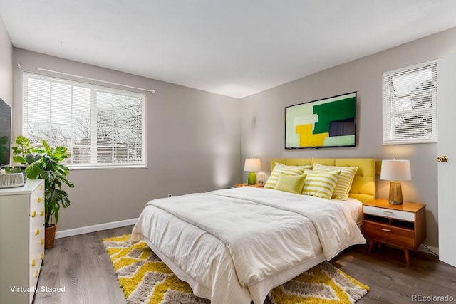 bedroom featuring hardwood / wood-style flooring