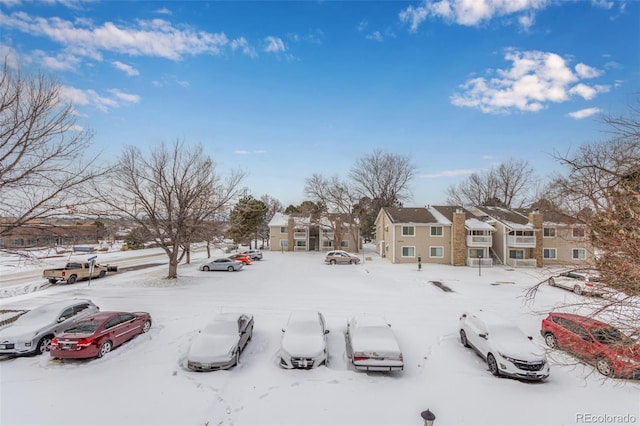 view of snowy yard