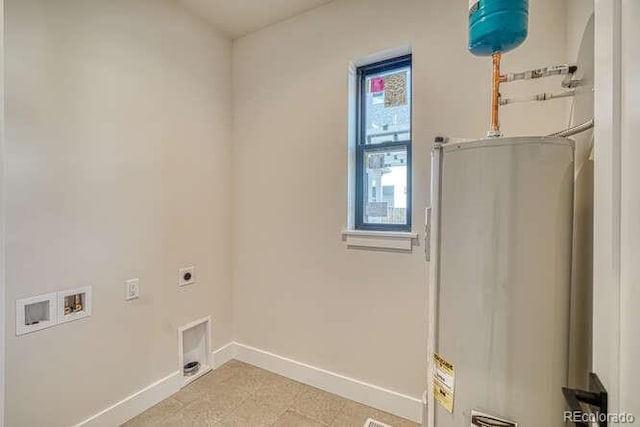 136 Chase St, Salida, CO 81201 - laundry room with gas water heater, electric dryer hookup, and hookup for a washing machine