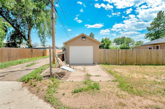 458 Cherry St, Hudson, CO 80642 - detached garage featuring concrete driveway