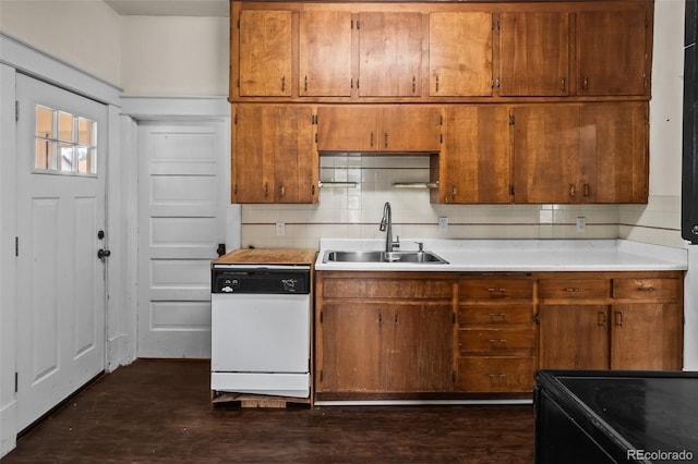 458 Cherry St, Hudson, CO 80642 - kitchen with dishwasher, backsplash, and light countertops