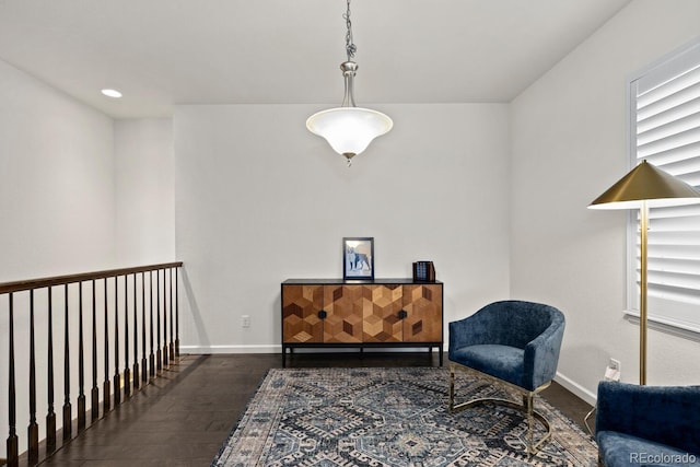 4391 Mcmurdo Ct, Castle Rock, CO 80108 - sitting room featuring hardwood / wood-style flooring and recessed lighting