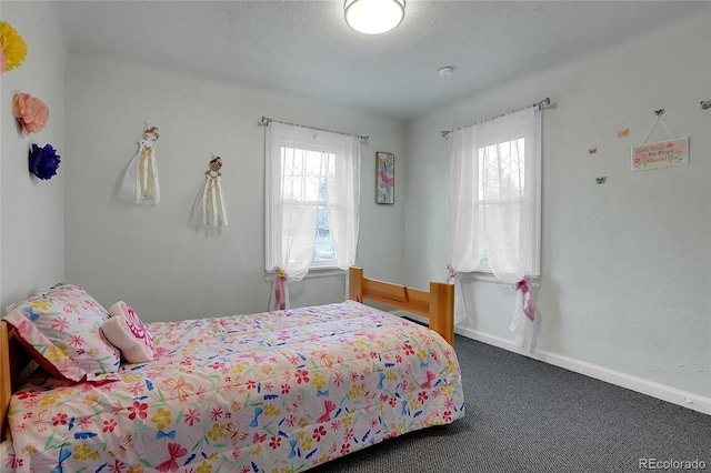 view of carpeted bedroom