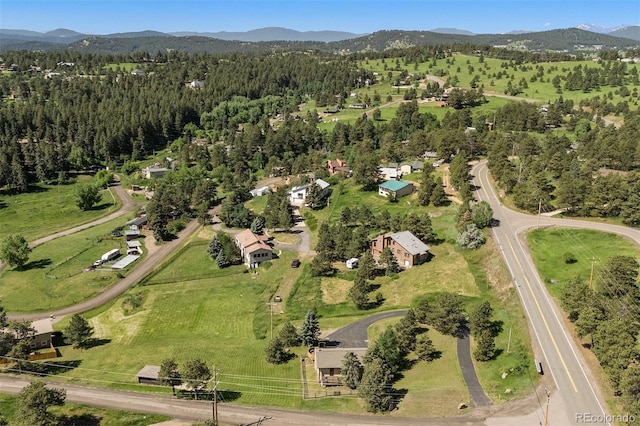 713 Aspen Rd, Golden, CO 80401 - aerial overview of property's location featuring mountains