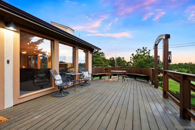 713 Aspen Rd, Golden, CO 80401 - deck with outdoor dining area