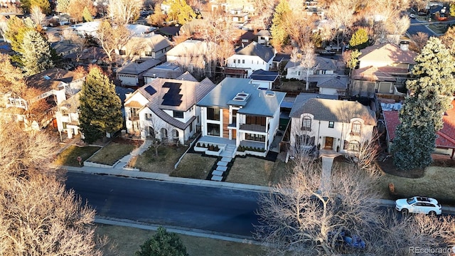 aerial view featuring a residential view