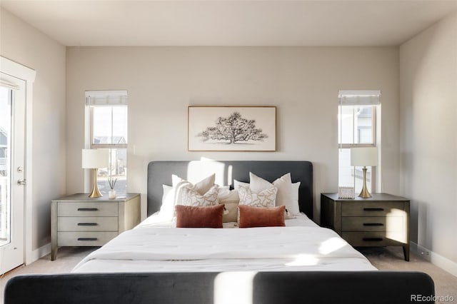 view of carpeted bedroom