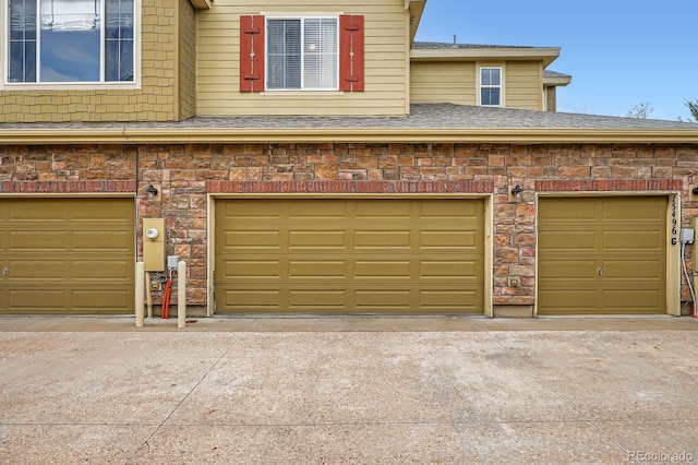 garage with driveway