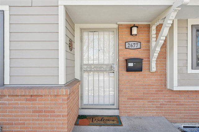 view of doorway to property