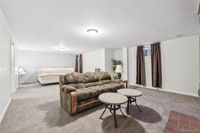 bedroom with carpet