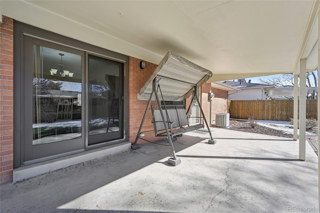 view of patio featuring cooling unit