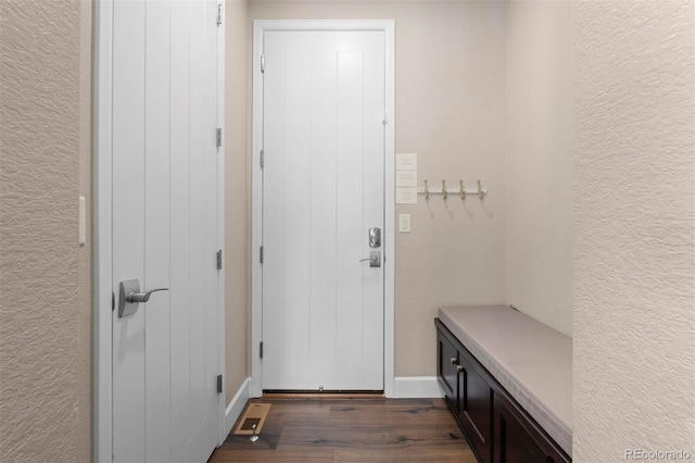 doorway featuring dark hardwood / wood-style flooring