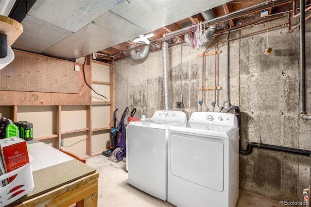 laundry area with laundry area and washer and dryer