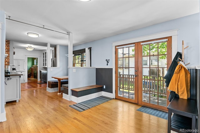 4321 Winona Ct, Denver, CO 80212 - doorway to outside with light wood-style floors and french doors