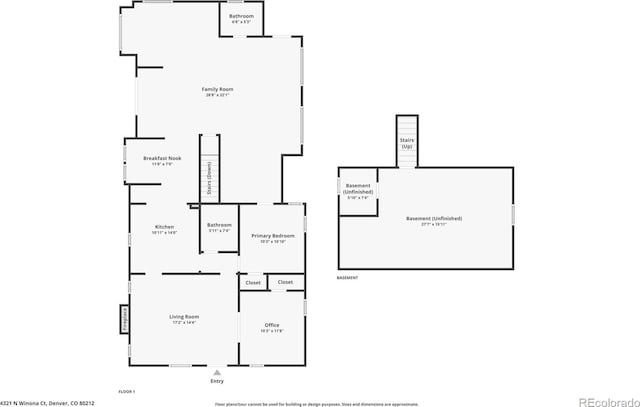4321 Winona Ct, Denver, CO 80212 - property floor plan
