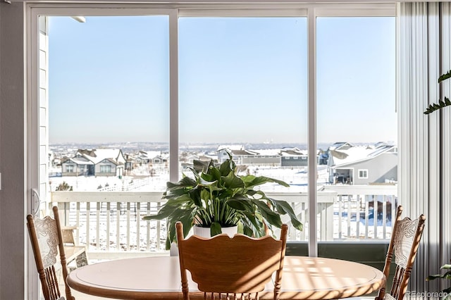 view of sunroom