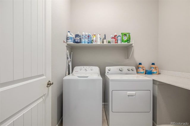 laundry room featuring washer and dryer