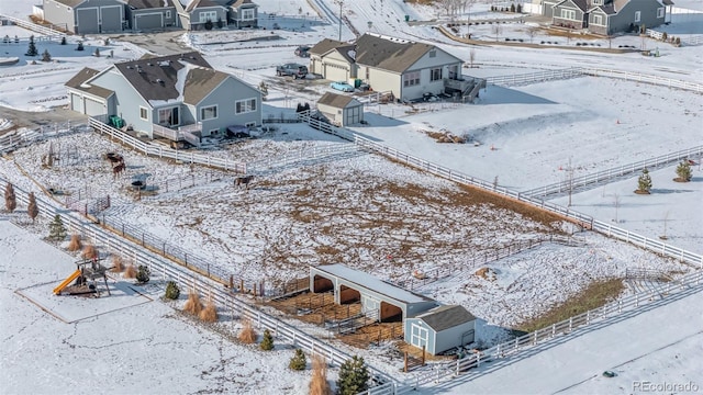 view of snowy aerial view