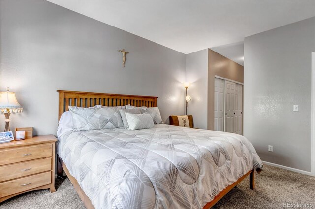 4013 S Carson St Unit C, Aurora, CO 80014 - bedroom with carpet, a closet, and baseboards