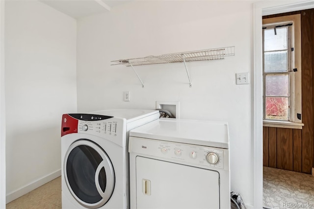532 Front St, Fairplay, CO 80440 - clothes washing area with independent washer and dryer and baseboards