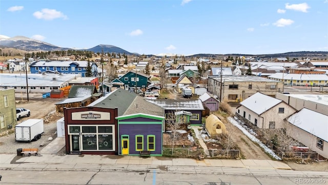 532 Front St, Fairplay, CO 80440 - aerial perspective of suburban area with a mountainous background