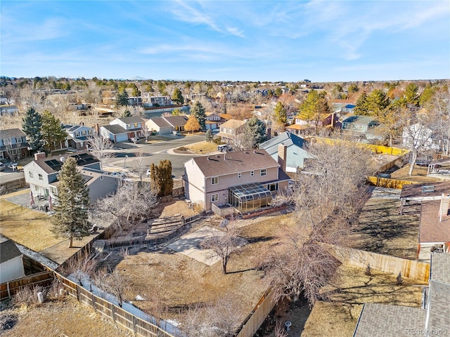 birds eye view of property featuring a residential view