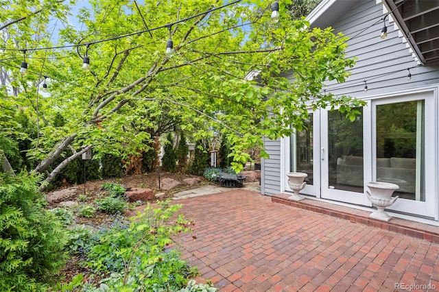 view of patio with french doors