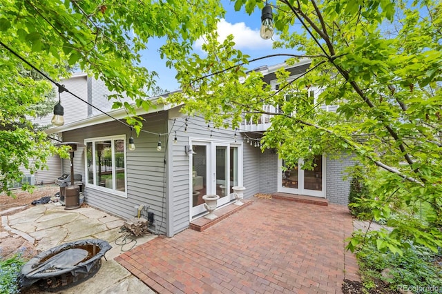 exterior space with french doors