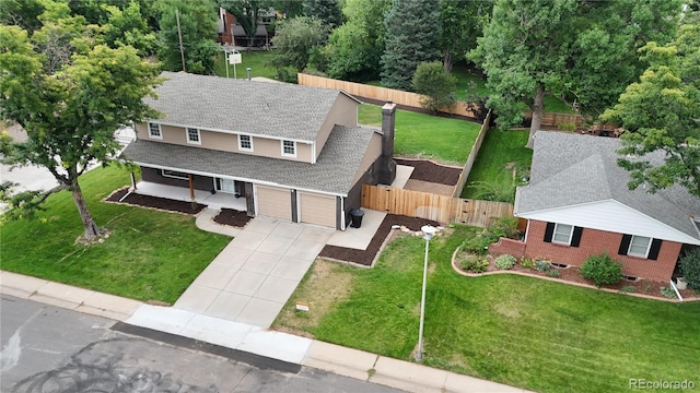 birds eye view of property