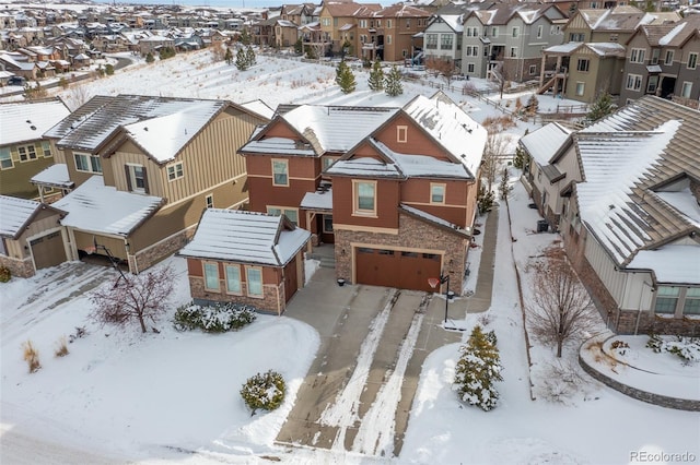 view of snowy aerial view