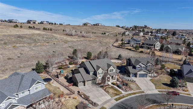 aerial view featuring a residential view