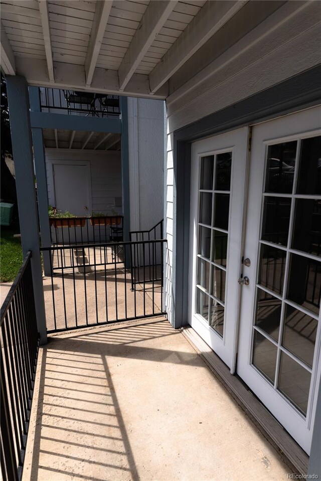 view of patio with french doors