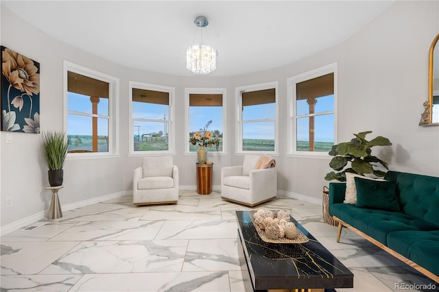 942 S County Road 129th Rd, Bennett, CO 80102 - sunroom / solarium featuring a notable chandelier