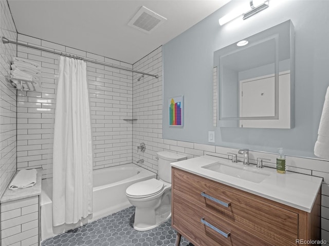 891 14th St Unit 2505, Denver, CO 80202 - full bathroom featuring shower / tub combo, vanity, and toilet
