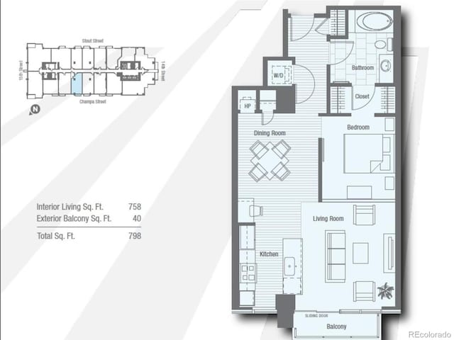891 14th St Unit 2505, Denver, CO 80202 - home floor plan