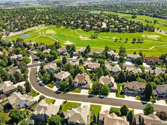 9556 Kemper Dr, Lone Tree, CO 80124 - aerial view of residential area featuring a nearby body of water and a golf club
