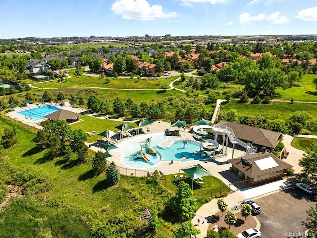 9556 Kemper Dr, Lone Tree, CO 80124 - bird's eye view of a pool area