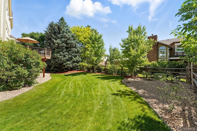 9556 Kemper Dr, Lone Tree, CO 80124 - fenced backyard featuring a deck