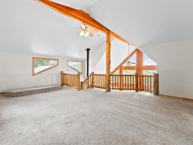 11766 Coal Creek Heights Dr, Golden, CO 80403 - additional living space with ceiling fan and carpet flooring