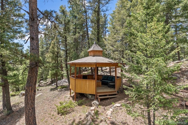 192 Nova Dr, Pine, CO 80470 - view of yard with a gazebo