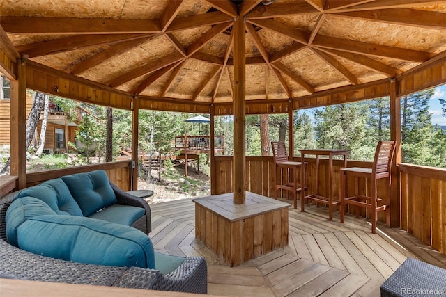 192 Nova Dr, Pine, CO 80470 - sunroom featuring an outdoor living space