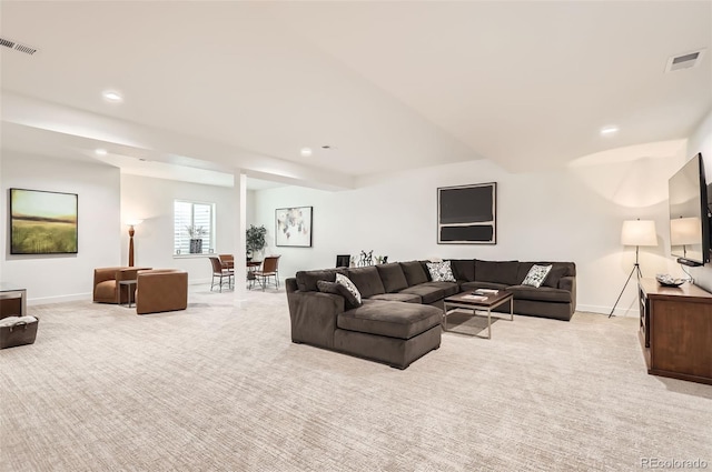 view of carpeted living room