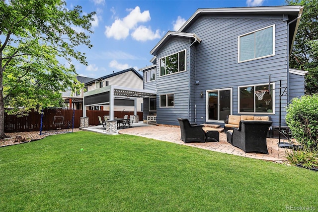 5265 S Cathay Way, Centennial, CO 80015 - rear view of property with an outdoor living space, a patio, and a pergola