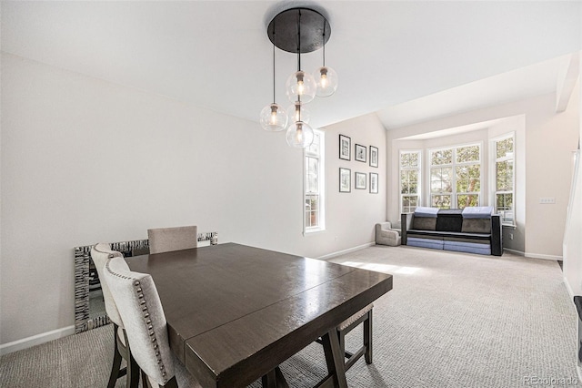 5265 S Cathay Way, Centennial, CO 80015 - carpeted dining room with baseboards and vaulted ceiling