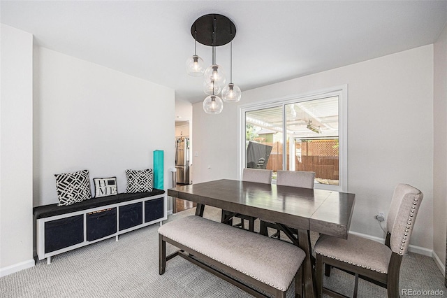 5265 S Cathay Way, Centennial, CO 80015 - dining space featuring light carpet and baseboards