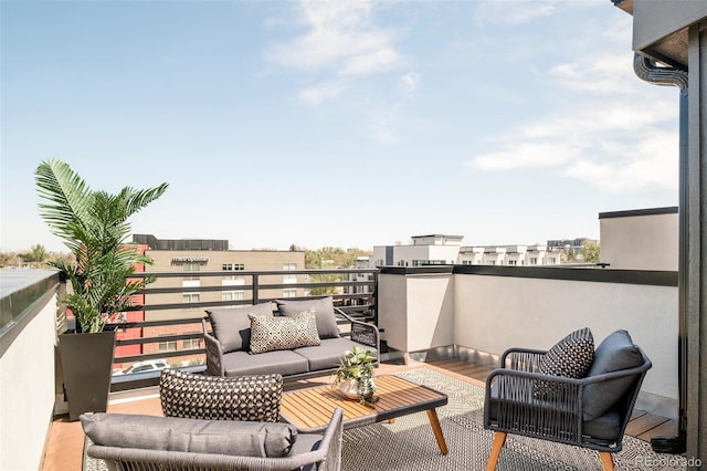 balcony featuring an outdoor hangout area